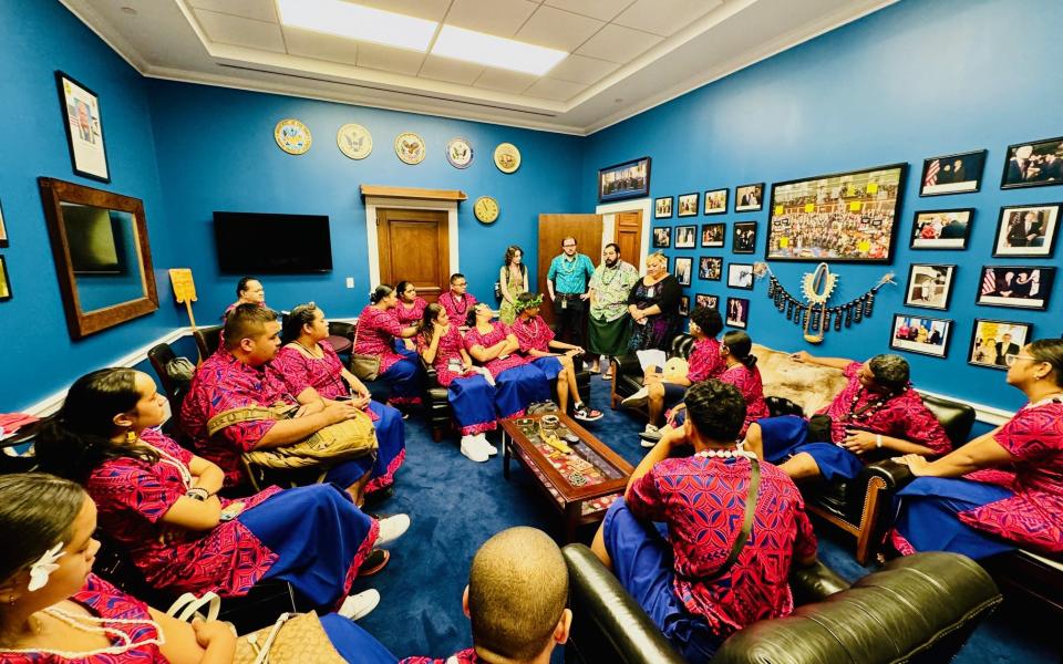 Close Up Students Visit U.S. Capitol US Representative Aumua Amata